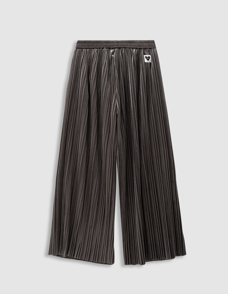 Pantalon large kaki panne de velours plissée fille-6 Pantalon large kaki panne de velours plissée fille-6