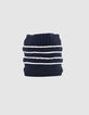 Boy's navy knitted furry snood-2