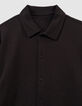 Camisa manga corta negra punto niño-2