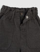 Antracietgrijze short glitters meisjes-7