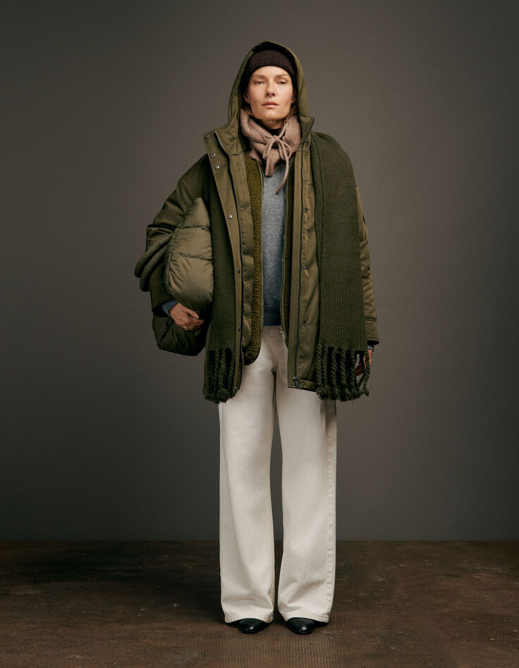 Khakifarbener 3-in-1 Parka und Wendeanorak Damen-8