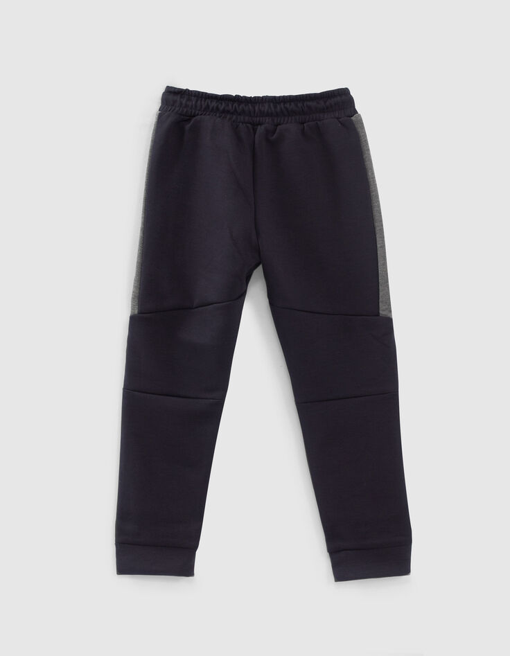 Boys’ dark navy sports joggers with side bands-4