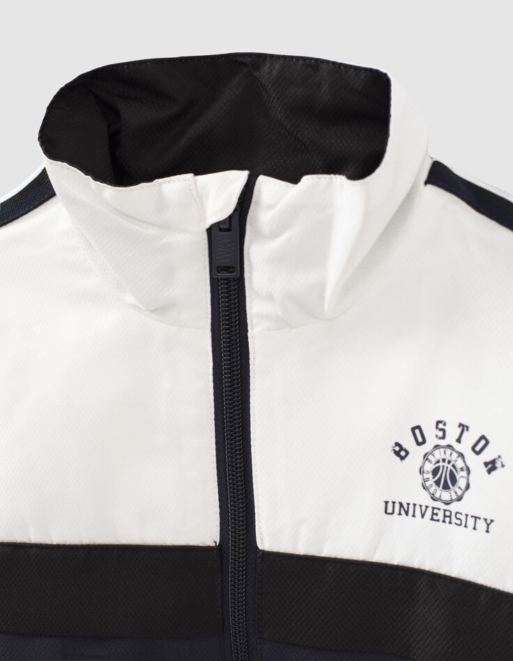Boys&rsquo; navy, black, white nylon cardigan-2