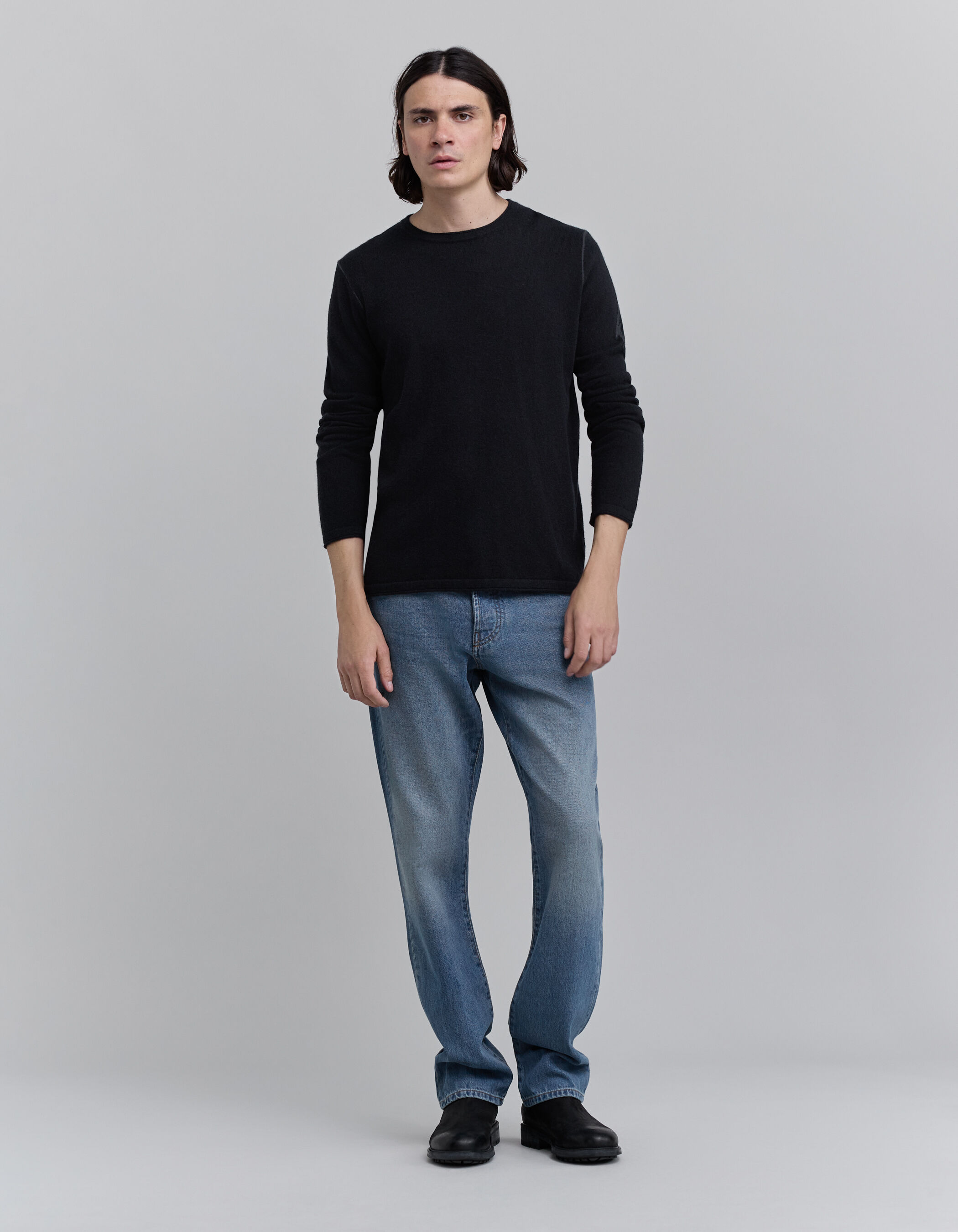 Pull cachemire noir homme sales