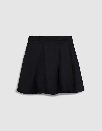Jupe courte &eacute;vas&eacute;e noire Femme - IKKS