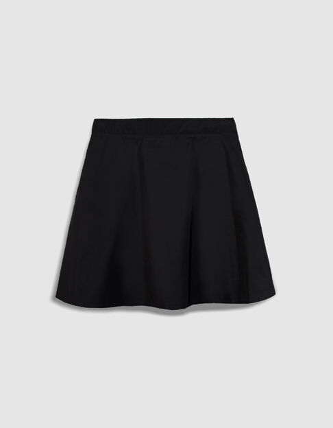 Jupe courte &eacute;vas&eacute;e noire Femme - IKKS