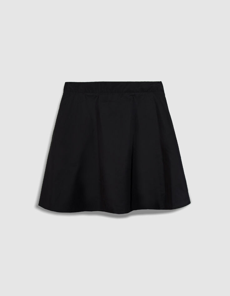 Jupe courte &eacute;vas&eacute;e noire Femme-1