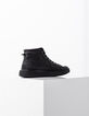 Zwarte leren sneakers Heren-6