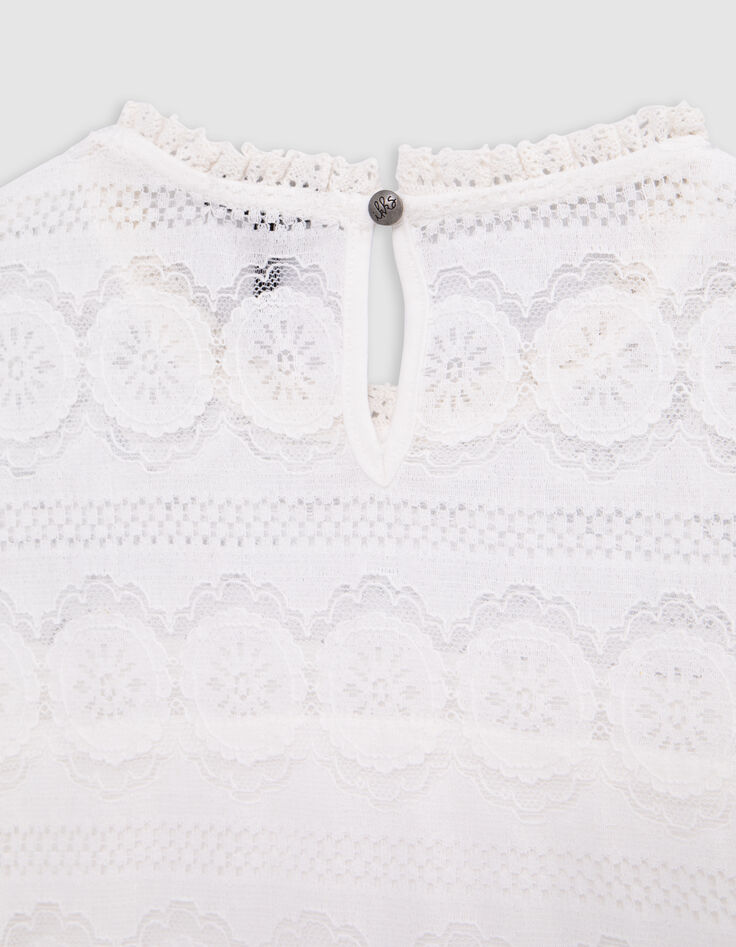 Ecru kanten meisjesblouse-5