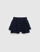 Shorts azul marino rayas bebé niña-1