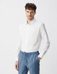 Chemise SLIM blanche en popeline Homme-2