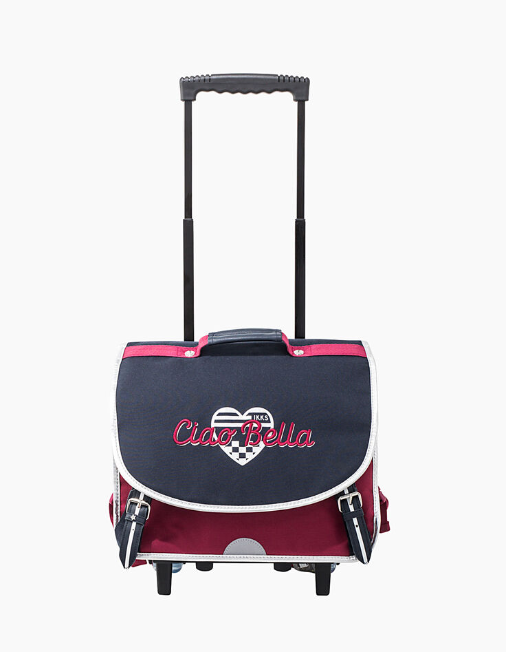 Girls’ 38 cm navy IKKS Ciao Bella wheeled bag -7