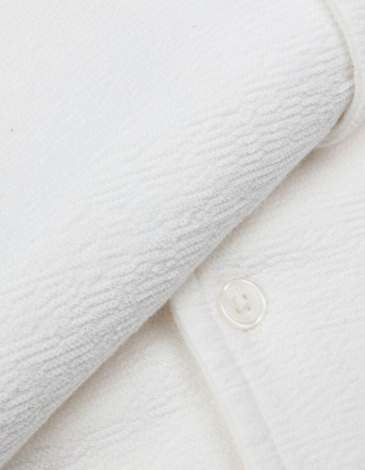 Chemise easy blanche maille manches courtes Homme-6