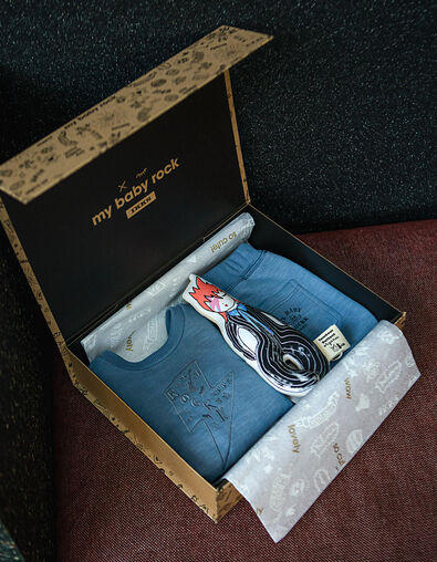IKKS organic joggers and TAMBOUR BATTANT Ziggy rattle box - IKKS