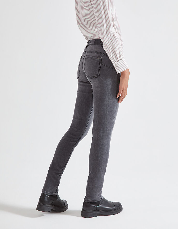 Grijze low waist slim jeans sculpt up-coupe dames-3