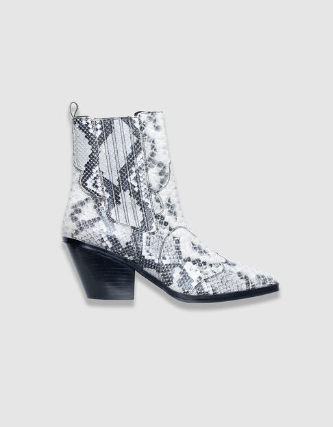 Chelsea laarzen wit python-leder santiags Dames - IKKS