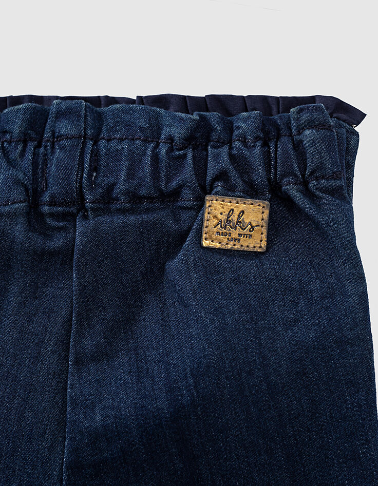 Vaquero blue vintage puente con volante bebé niña-6