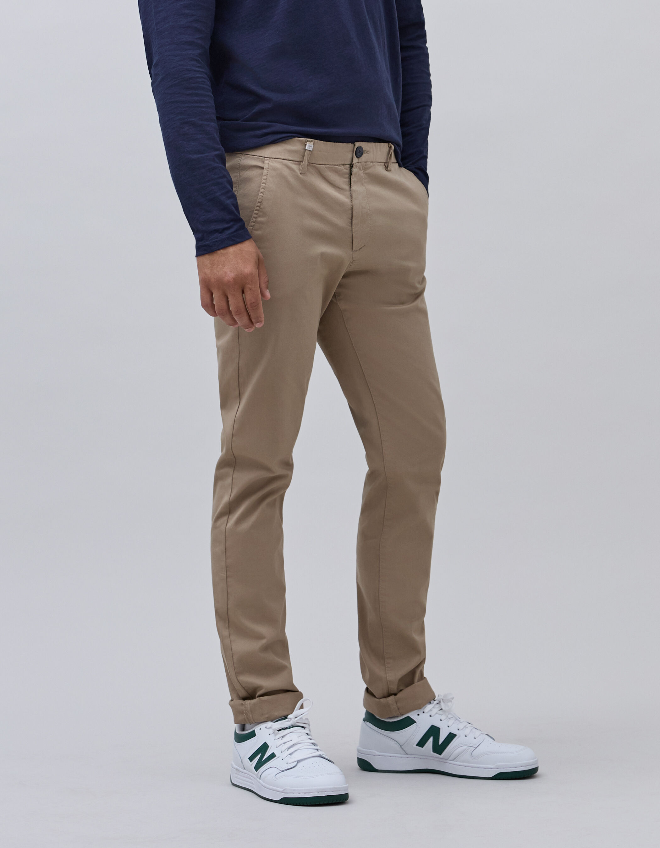 Pantalon tipo chino SLIM beige hombre IKKS