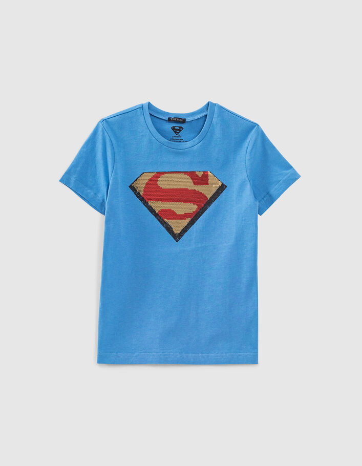 Boys’ medium blue IKKS - SUPERMAN capsule T-shirt - IKKS