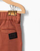 Pantalon terracotta élastiqué bébé garçon -5