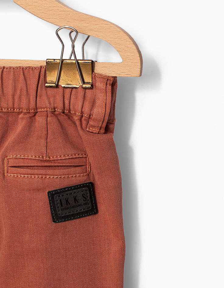 Pantalon terracotta élastiqué bébé garçon -5 Pantalon terracotta élastiqué bébé garçon -5
