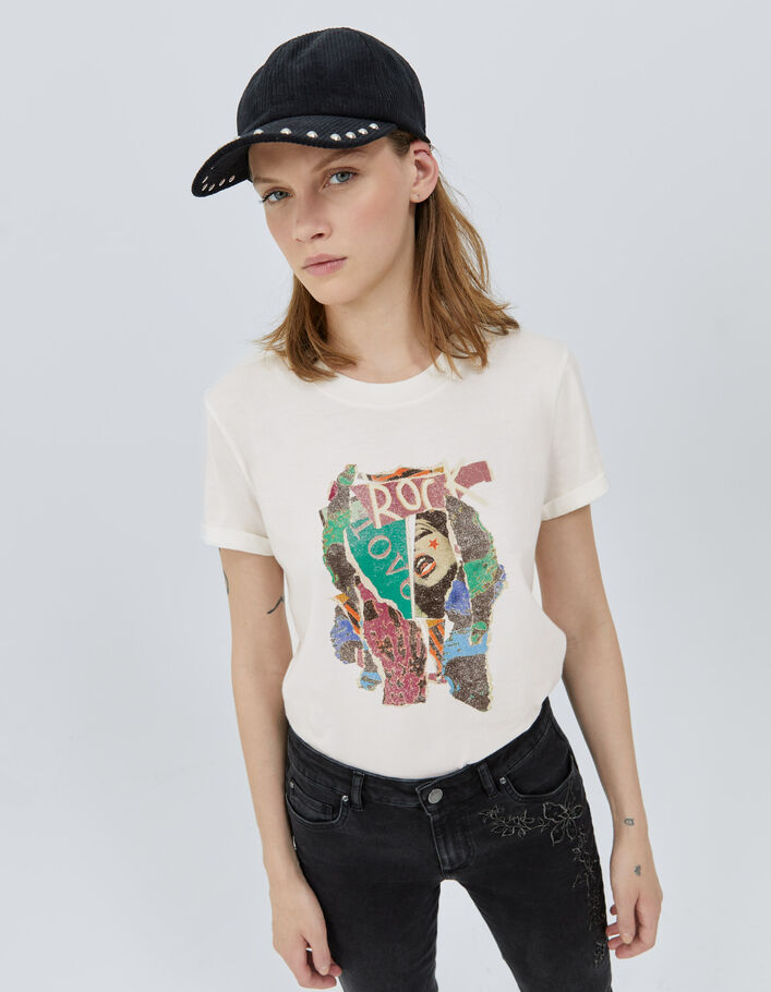 Rukka Yvalo print fleur gris, t-shirt de sport femme
