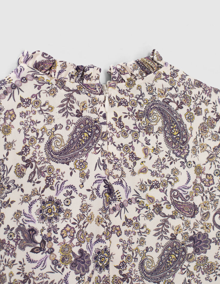 Girls&rsquo; ecru paisley print Ecovero&reg; blouse-5