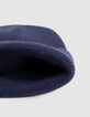 Bonnet marine tricot logo gomme gar&ccedil;on-5
