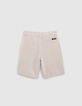 Bermuda beige coton lin garçon-4