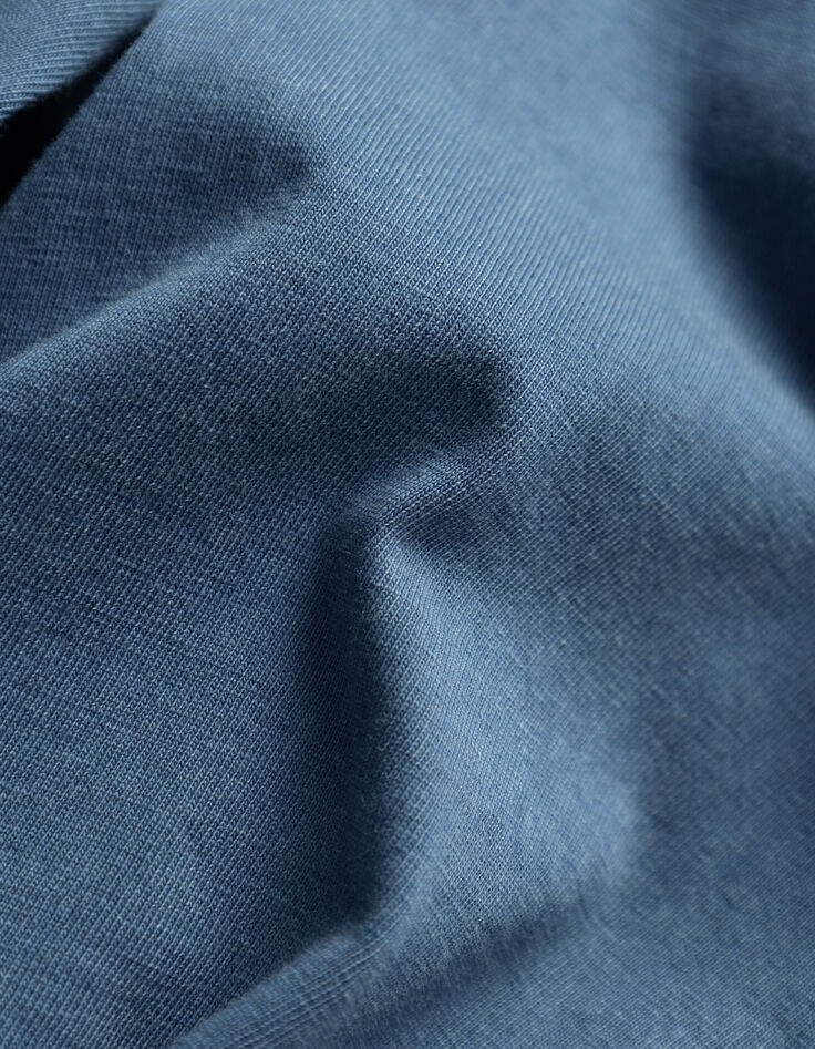 Tee-shirt manches courtes bleu grisé visuel buffle Femme-6