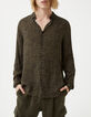 Hellkhaki REGULAR-Herrenhemd mit Blumen-Camouflageprint-4