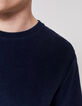Men's navy terry cloth T-shirt-3