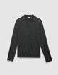Marineblauer Herrenstrickpulli Kaminkragen-5