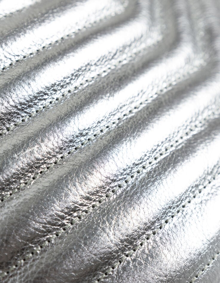 Women's 1440 silver quilted leather belt bag-8