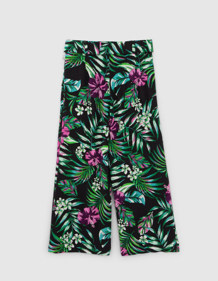Girls’ black LENZING™ ECOVERO™ tropical trousers-5