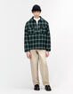 Blouson surchemise à carreaux vert fourré garçon-7