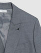 Men's grey double-breasted suit jacket-8