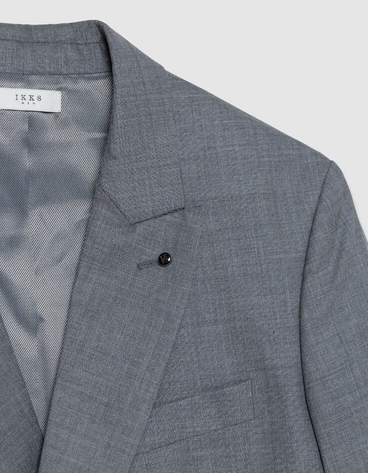 Men's grey double-breasted suit jacket-8