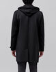 Men&rsquo;s black trench coat with detachable hood facing-3