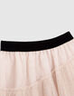 Falda beige tul beige niña-2
