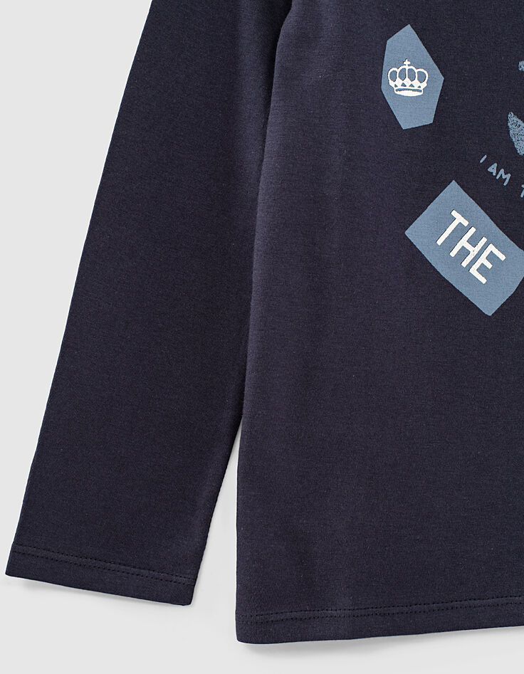 Marineblaues Jungen-T-Shirt mit Anker-Motiv-4