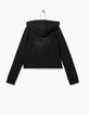 Cardigan noir avec palmiers clous au dos fille-4