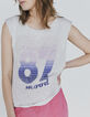 Camiseta crudo Ecovero® hombreras mujer-1