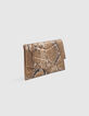 THE 1. SEASONALS Women's gold leather python cardholder-3