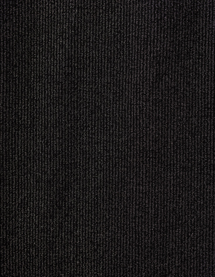 Schwarzes M&auml;dchenr&ouml;hrenkleid mit Glitzer aus Rippstrick-5
