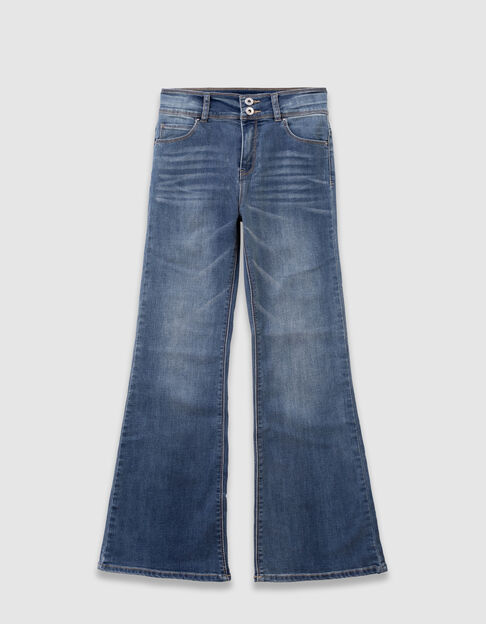 Washed blauwe flare jeans meisjes - IKKS