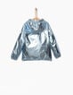 Coupe-vent silver blue déperlant à capuche fille-5
