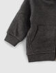 Graue Sweatjacke mit Ritterhelm für Babyjungen -5