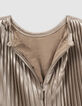 Vestido ceremonia beige claro encaje bebé niña-4