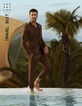 Mokka CROPPED kostuumbroek TRAVEL SUIT Heren-1